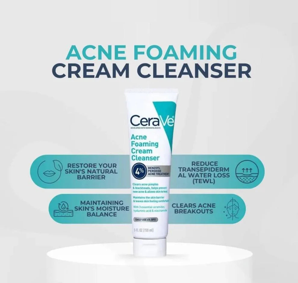 Acne Foaming Cream Cleanser 150ml - Big Size